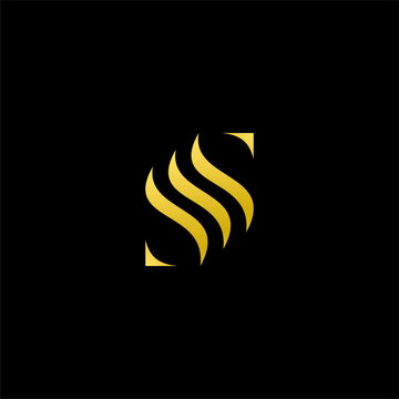 triple S or SSS logo with feminine concept vector icon