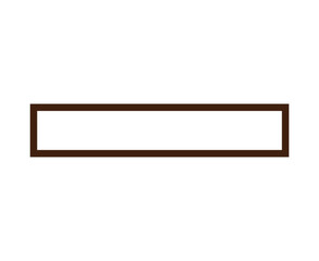 Rectangle Geometric Shape Outline Brown Symbol Element Vector Graphic Design Illustration