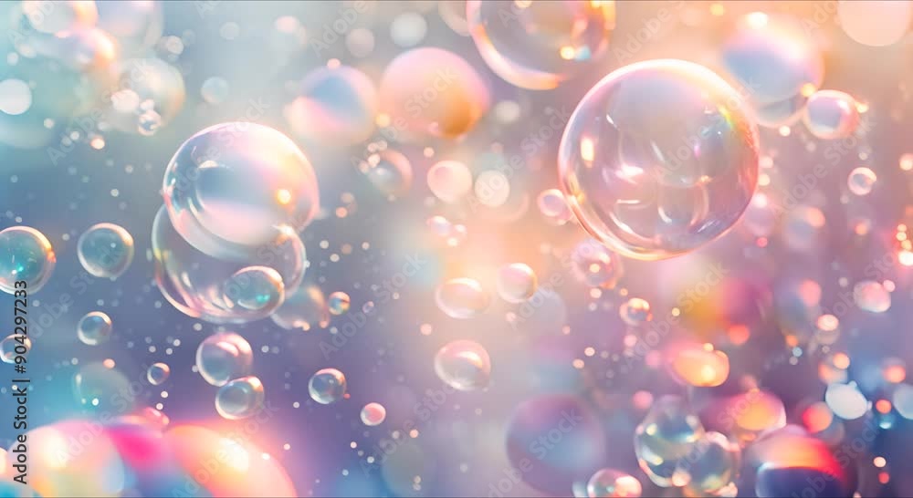 Poster neon kaleidoscope of soap bubbles, a spectrum of color and light for festive themes and design proje