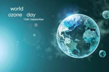 September 16th, as a free vector background for World Ozone Day, Generative AI.