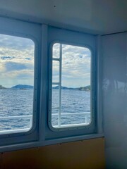 Fototapeta premium view from ferry window