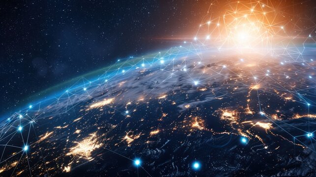 global network in the digital world. internet network worldwide