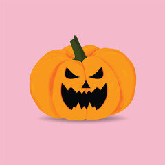 Spooky Halloween pumpkin with a sinister grin. perfect for adding a chilling touch to your designs!