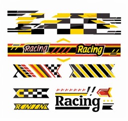 Car decals for tuning, sports stripes.