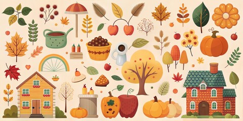 Fall elements natural background