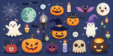 Halloween elements background
