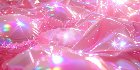 Shimmering pink and silver lights creating a festive atmosphere showcasing the beauty