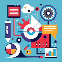 Fototapeta premium Abstract Technology Background Design and Visualization