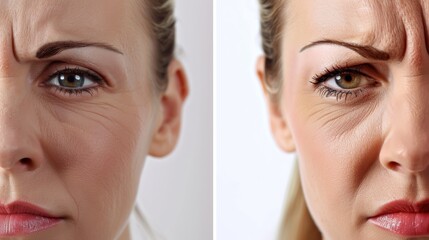 Before and After Botox Treatment Comparison Showing Reduced Forehead Wrinkles