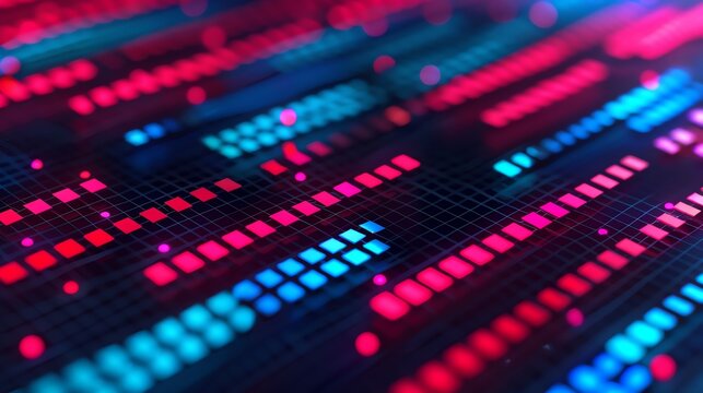 Price drop, holographic economic crisis, futuristic business struggle, neon digital design