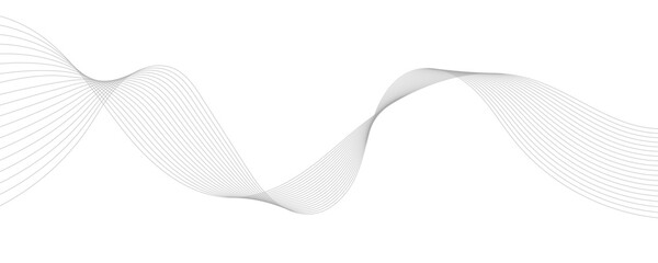 Abstract vector background with grey wavy lines