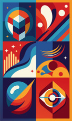 Creative Abstract Poster Designs for Professional Use