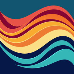 Abstract Gradient Waves Vector Background