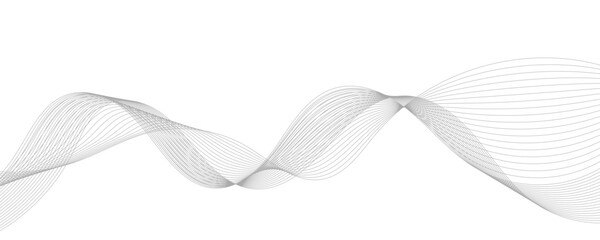 Abstract vector background with grey wavy lines
