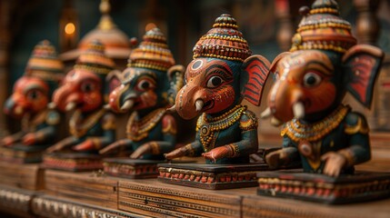 traditional puppet show reenacting the Rath Yatra story --ar 16:9 --stylize 750 Job ID: 86123380-2c73-4ce6-8023-239613e8cb75