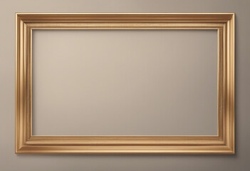 Rectangle subtle gold frame for web presentation horizontal border in oriental style with transparen