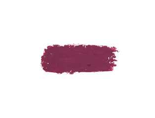 Closeup Of An Artistic Smear Of Creamy Burgundy Lipstick With Smooth Texture On White Background