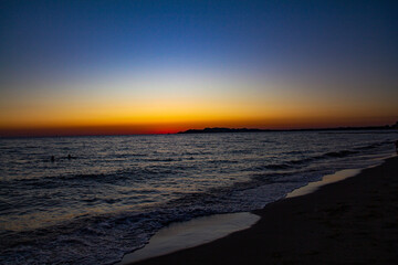 Fototapeta premium beautiful colorful sunset in the city of Durres