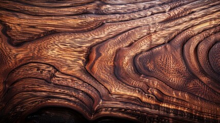 Naklejka premium Close up of aged walnut wood texture with rich brown hues