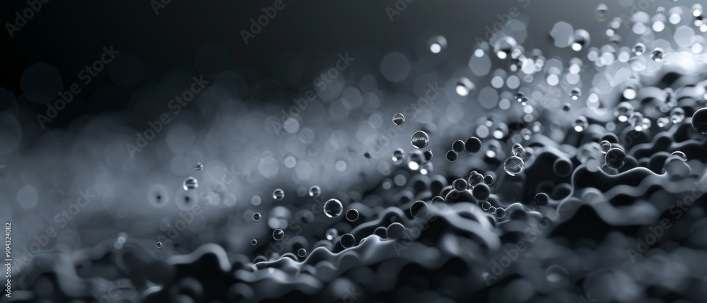 Aufkleber minimalistic tech illustration of big data visualization with organized particles