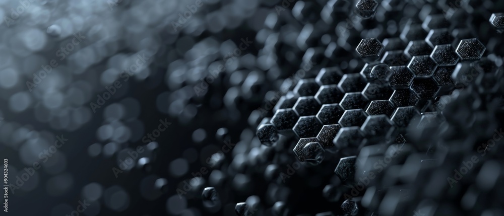 Poster minimalistic tech illustration of big data visualization with organized particles