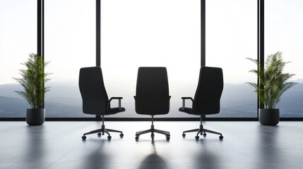 Fototapeta premium A leadership summit with top executives discussing industry trends and strategies, in a sleek and professional conference room, high-resolution photo, realistic photo, hyper realistic