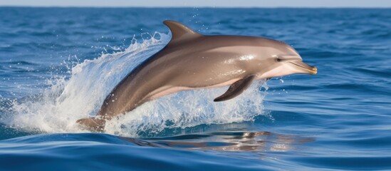 Naklejka premium Dolphin Leaping Out of the Water