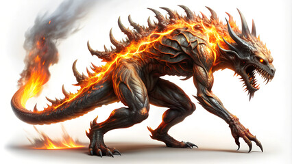 Fototapeta premium Fire Monster. Generative Ai