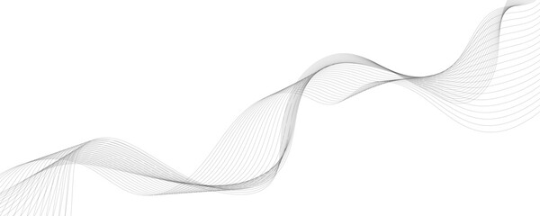 Abstract vector background with grey wavy lines