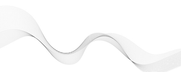 Abstract vector background with grey wavy lines