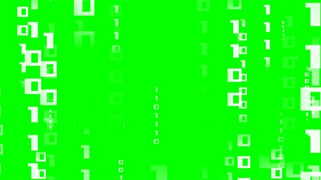 Binary numbers on green screen, background template cyber theme