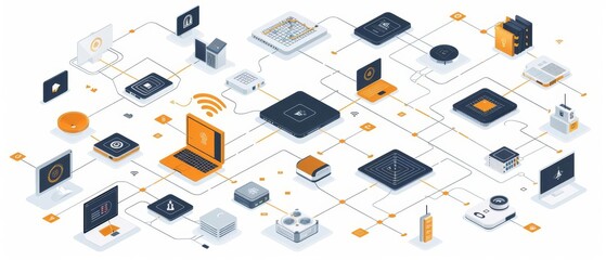 Visual representation of zero trust principles protecting IoT devices, Zero Trust Architecture, IoT security enhancement