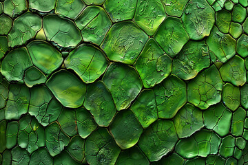 green lizard skin texture, seamless background, top view