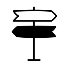 Crossroads Sign Icon. Decision Making Icon. Transparent PNG Illustration for Choice Concept