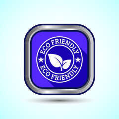 Eco Friendly and Organic Icon Button Design Illustration