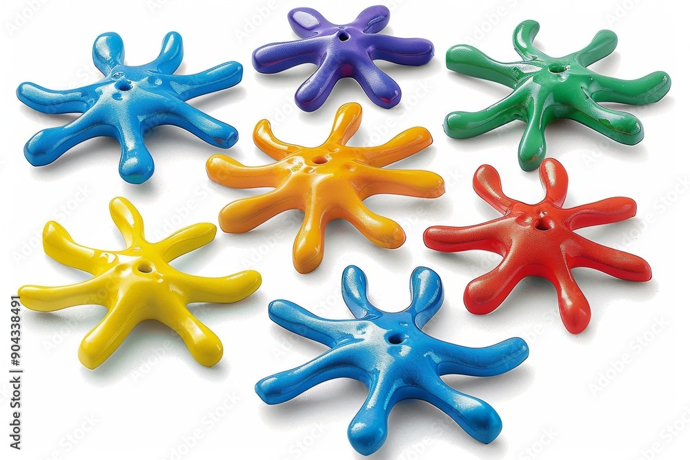 Poster network of colorful neuron models depicting the vibrant complexity of the human brain and neural con
