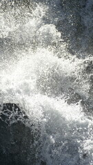 waterfall in the mountains