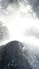 waterfall in the mountains