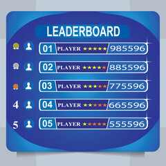 Obraz premium leaderboard design template. game leaderboard abstract