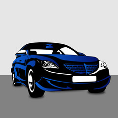 Side view of three european cars, Car design, Vector cars design