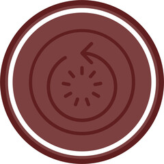 Restart Vector Line Double Circle Maroon