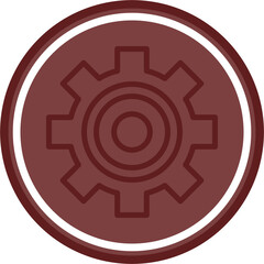 Configuration Vector Line Double Circle Maroon