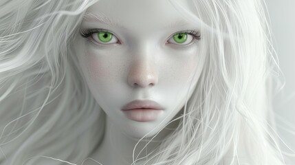 Fototapeta premium 3d albino woman.