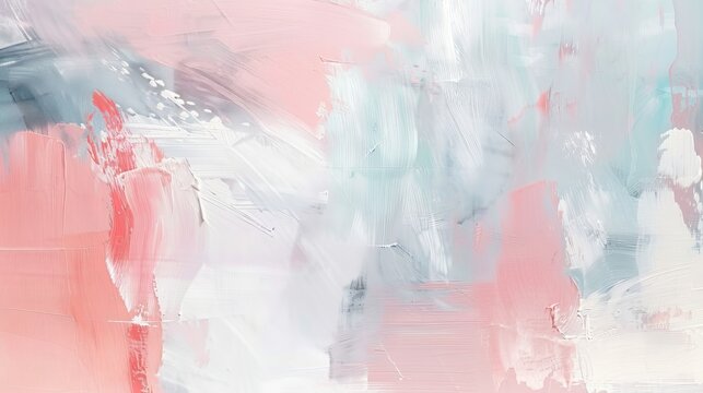 Decorativo lonzo de cuadro con aquia, coral, and acrilic pintura with brocha in lila, rose, and green tones
