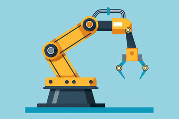  Industrial Robot Arm vector illustration