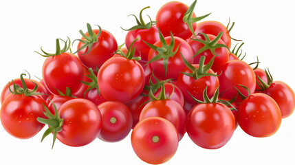 red tomatoes on a blank background, isolated