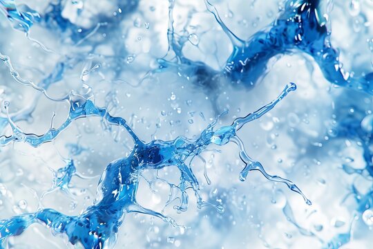 Ice crystal neurons reflecting synaptic freezing or mental clarity suitable for discussions on cryogenics and neurology
