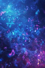 blue-violet gradients music concert poster background