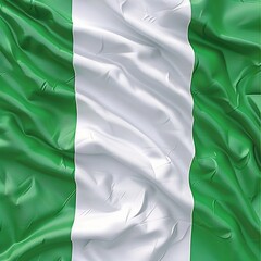 Obraz premium This stylized version of the Nigerian flag features bold and dynamic lines, showcasing the vertical green and white stripes. The central green stripe symbolizes the country's natural wealth
