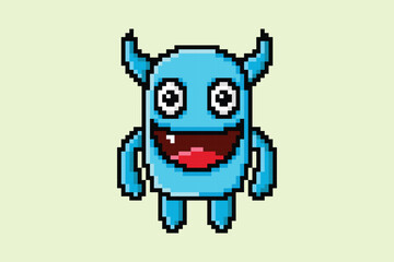 Pixel art illustration monster design